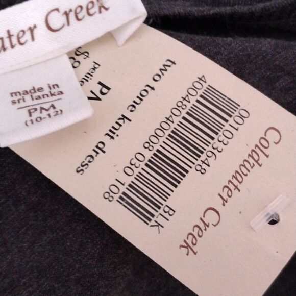 NWT Coldwater Creek Two Tone Knit Dress - Picture 7 of 10